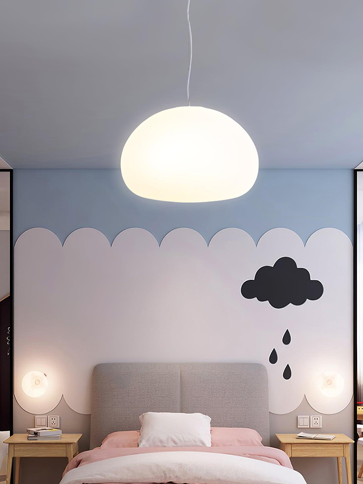 Bunelle: Pendant Light Made of Glass & Metal in a Soft Bun Shape – for Cozy Living Spaces