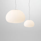 Bunelle: Pendant Light Made of Glass & Metal in a Soft Bun Shape – for Cozy Living Spaces