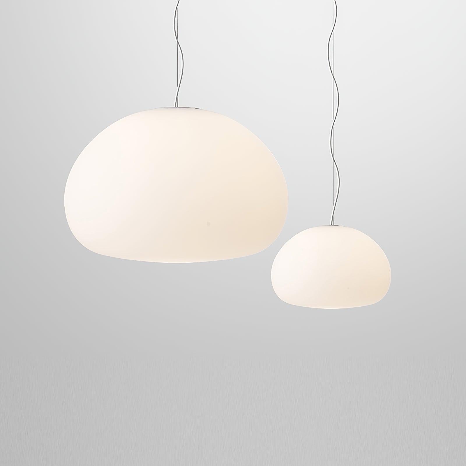 Bunelle: Pendant Light Made of Glass & Metal in a Soft Bun Shape – for Cozy Living Spaces