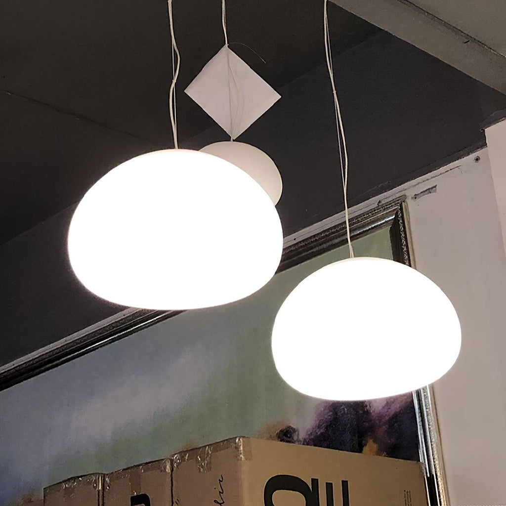 Bunelle: Pendant Light Made of Glass & Metal in a Soft Bun Shape – for Cozy Living Spaces