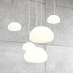 Bunelle: Pendant Light Made of Glass & Metal in a Soft Bun Shape – for Cozy Living Spaces