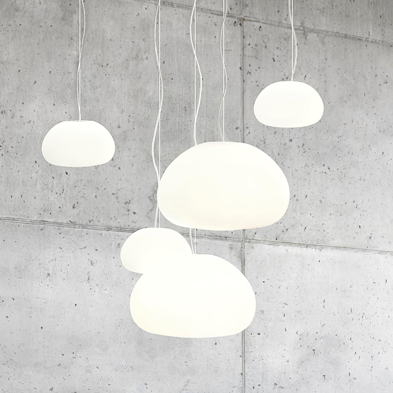 Bunelle: Pendant Light Made of Glass & Metal in a Soft Bun Shape – for Cozy Living Spaces