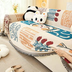 BuntWeb: Sofa Cover in Boho Design with Woven Texture & Easy-Care Quality – for Sofa & Living Room