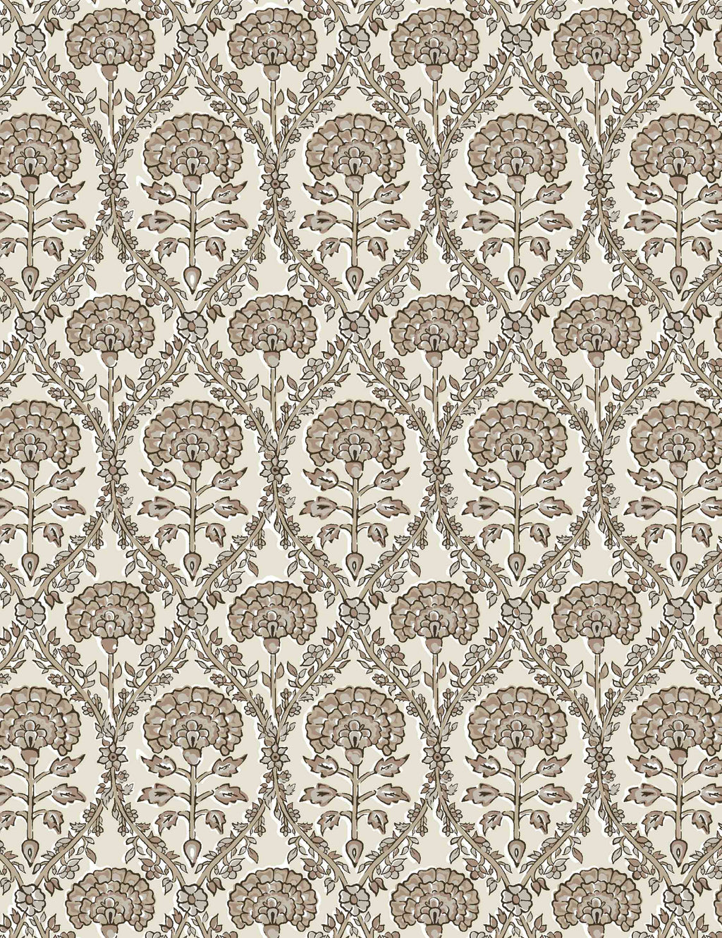 Aura Round Ottoman | Fringe Trim, Custom Upholstery