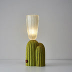 Cactus Sculptural Resin & Glass Table Lamp