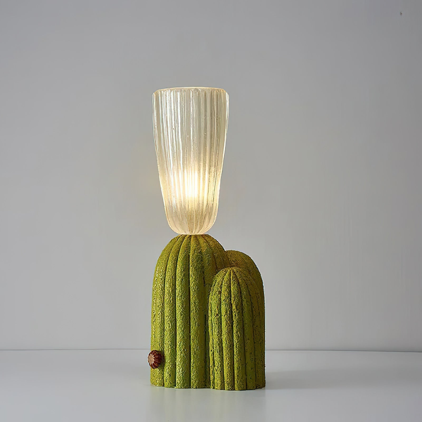 Cactus Sculptural Resin & Glass Table Lamp