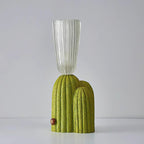 Cactus Sculptural Resin & Glass Table Lamp