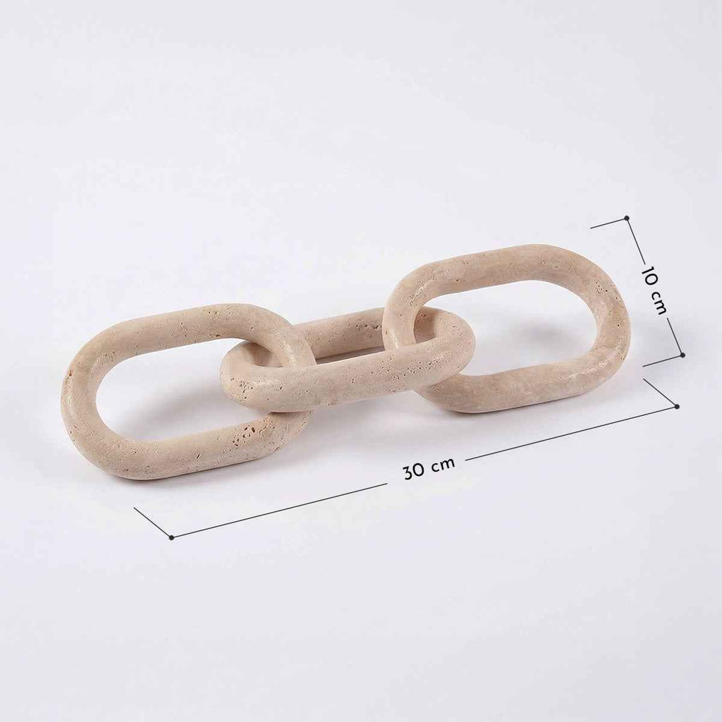 Bello Decorative Chain | Natural Travertine, Handmade Design