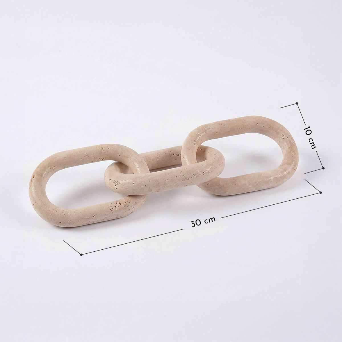 Bello Decorative Chain | Natural Travertine, Handmade Design
