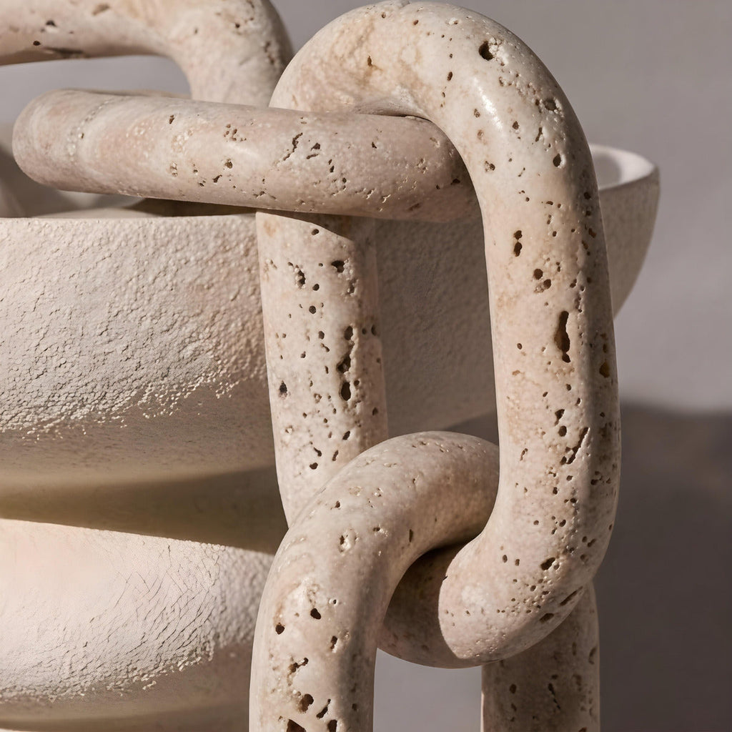 Bello Decorative Chain | Natural Travertine, Handmade Design