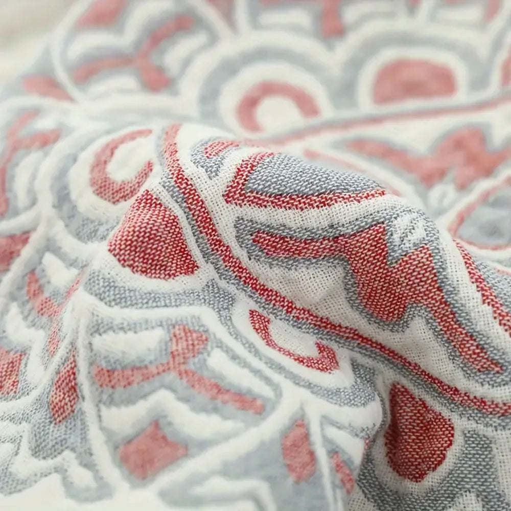 CalidaBloom: Cotton blankets in a stylish floral design with breathable muslin quality & cuddly lightness – for sofa & bed