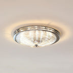 Callisto Ribbed Glass LED Semi-Flush Ceiling Light