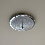 Callisto Ribbed Glass LED Semi-Flush Ceiling Light