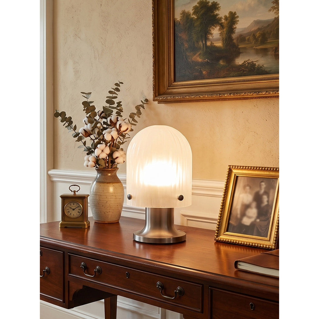 Callum Ribbed Glass Cordless Table Lamp