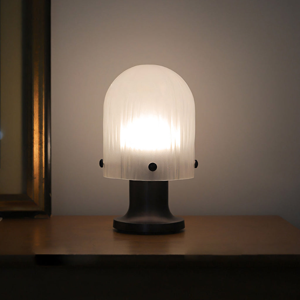 Callum Ribbed Glass Cordless Table Lamp