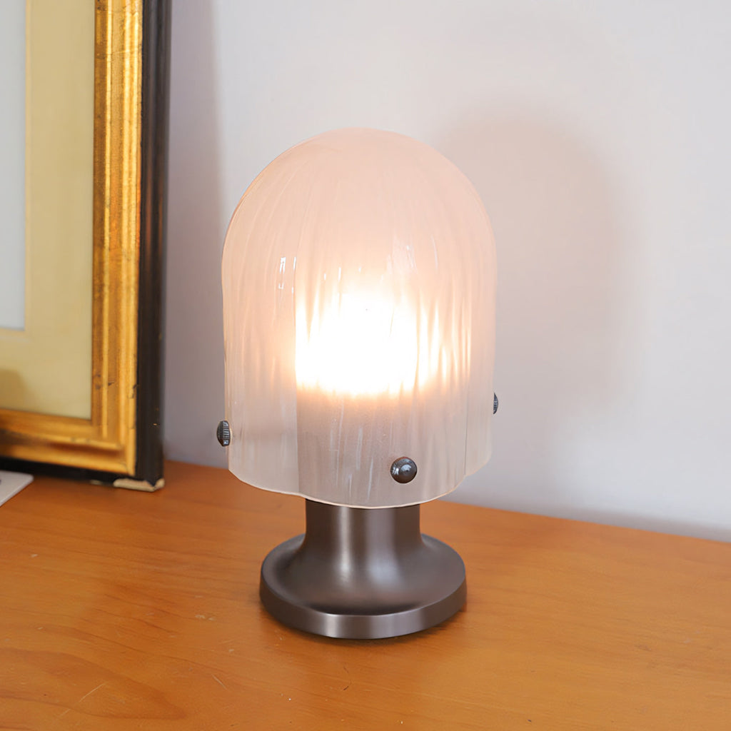 Callum Ribbed Glass Cordless Table Lamp