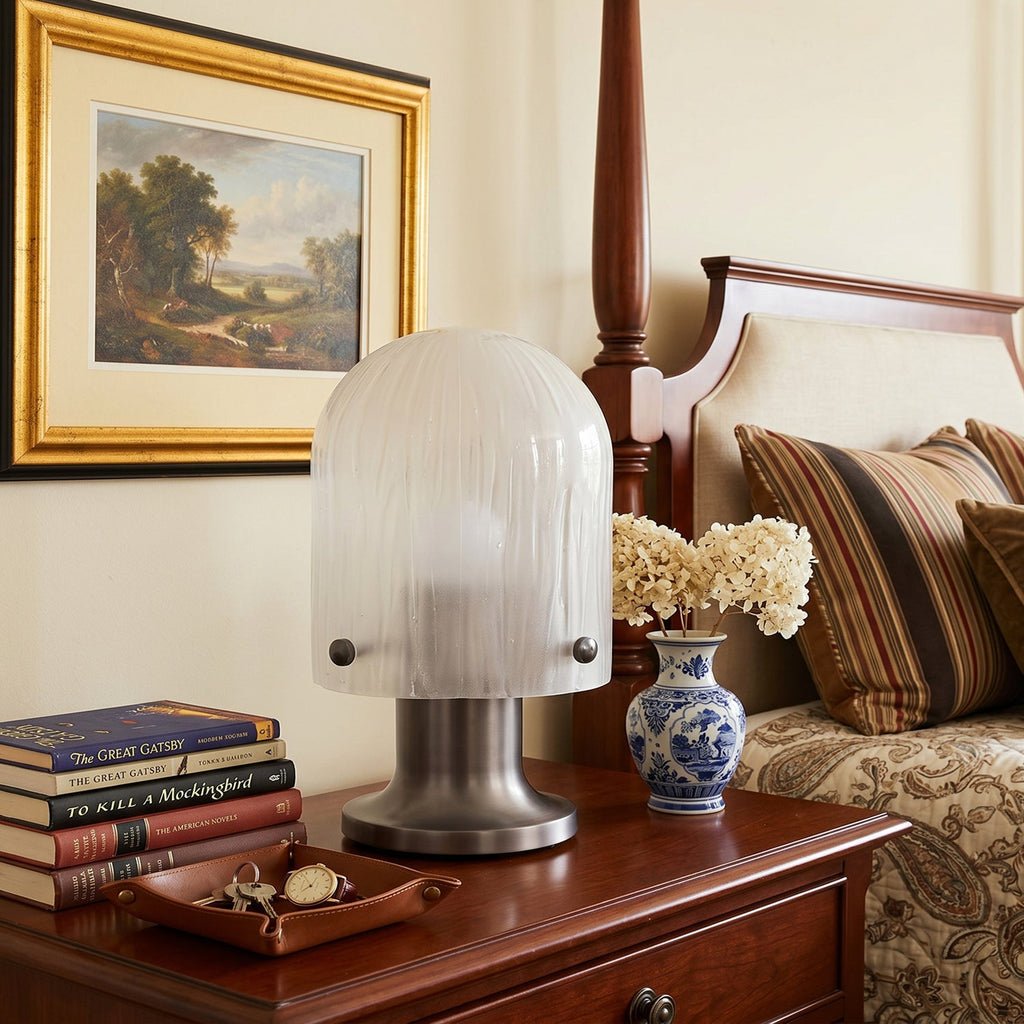 Callum Ribbed Glass Cordless Table Lamp