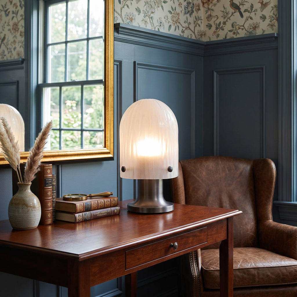 Callum Ribbed Glass Cordless Table Lamp