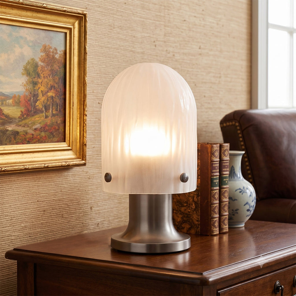 Callum Ribbed Glass Cordless Table Lamp