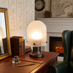 Callum Ribbed Glass Cordless Table Lamp