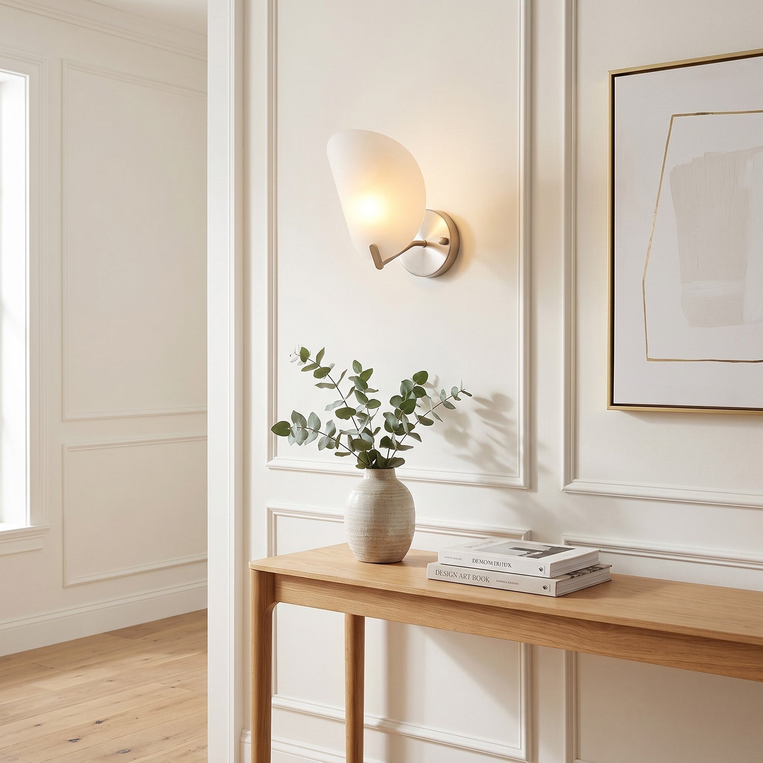 Calyum Frosted Acrylic Organic Wall Sconce