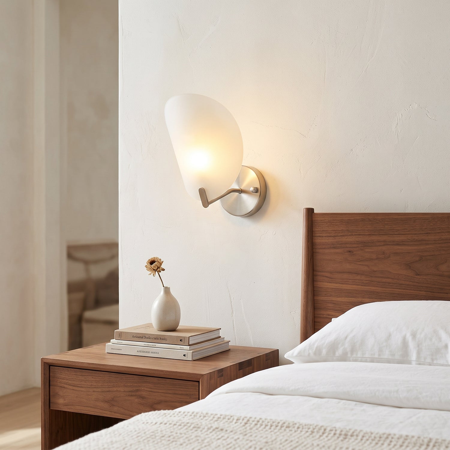 Calyum Frosted Acrylic Organic Wall Sconce