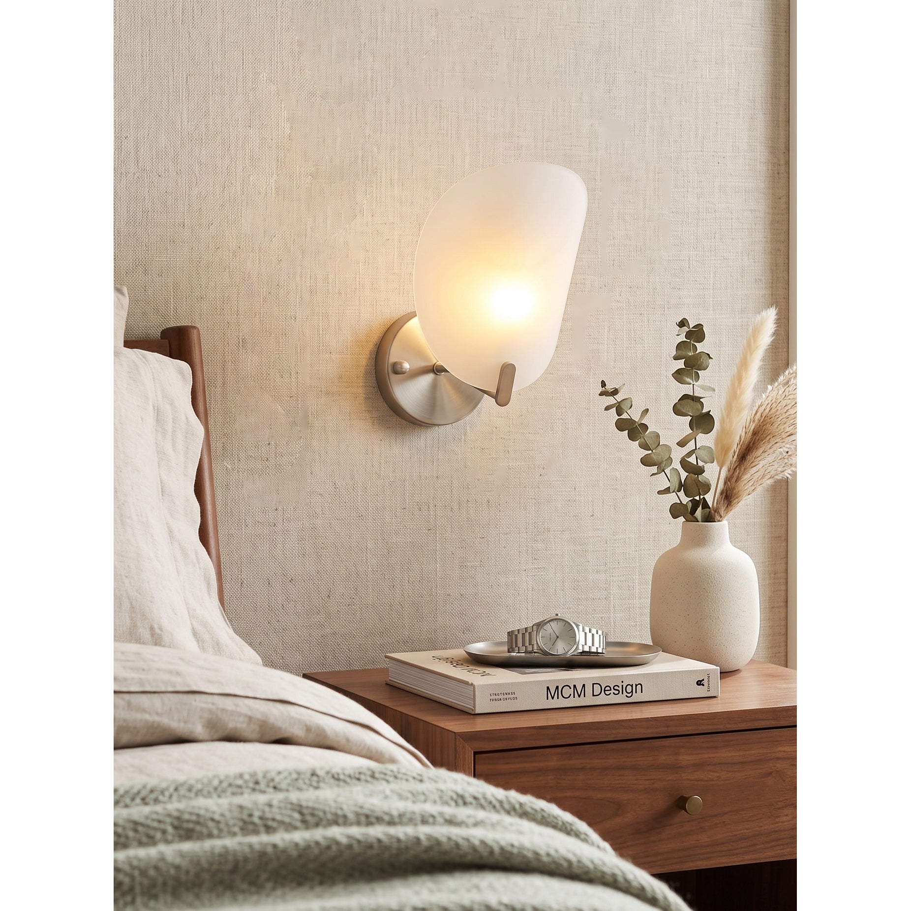 Calyum Frosted Acrylic Organic Wall Sconce