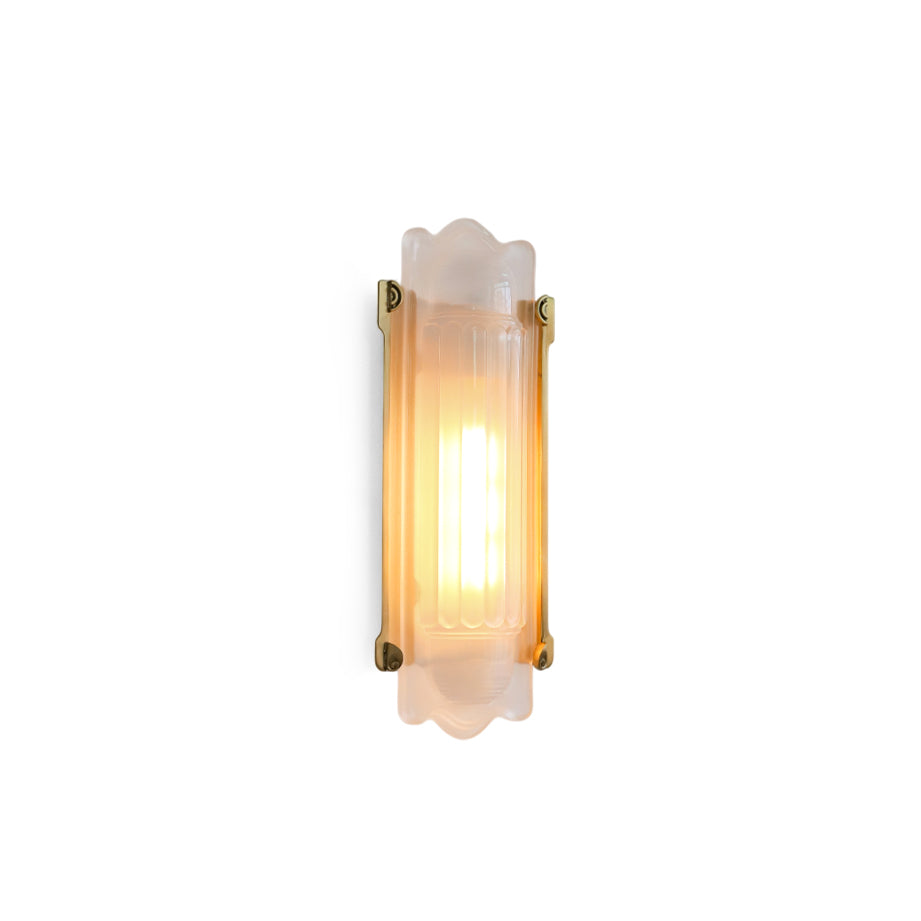Camille Streamline Brass Glass Wall Sconce