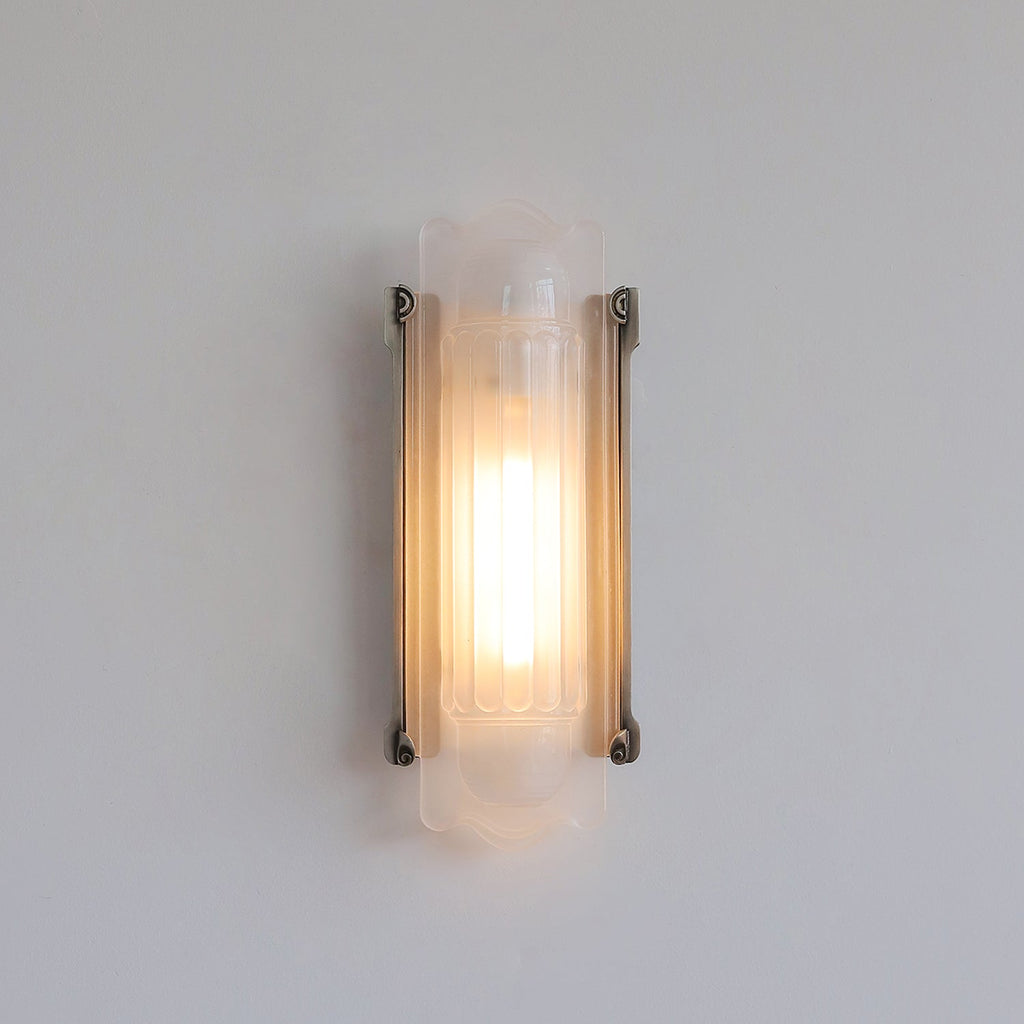 Camille Streamline Brass Glass Wall Sconce