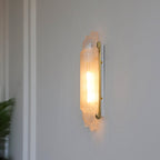 Camille Streamline Brass Glass Wall Sconce