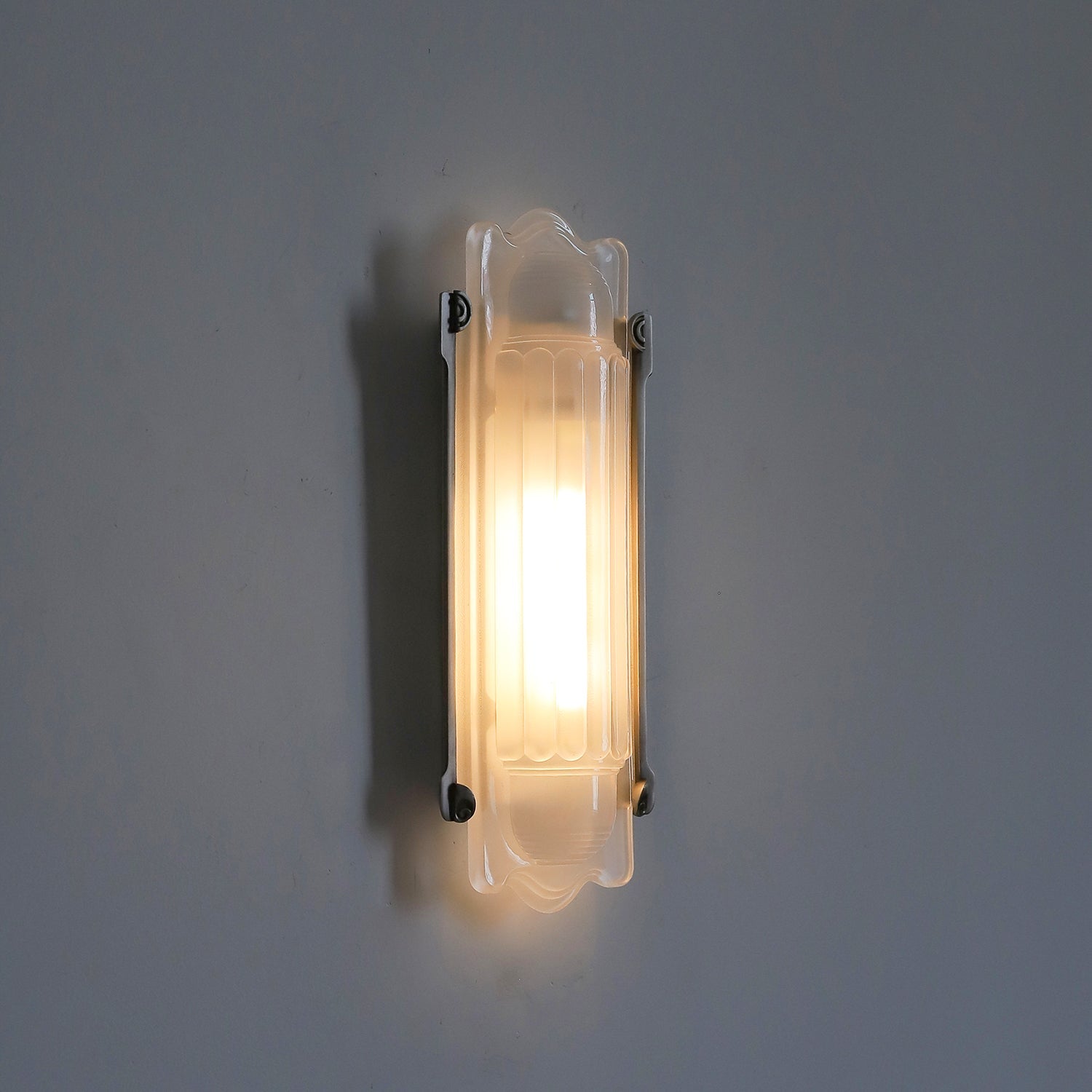 Camille Streamline Brass Glass Wall Sconce