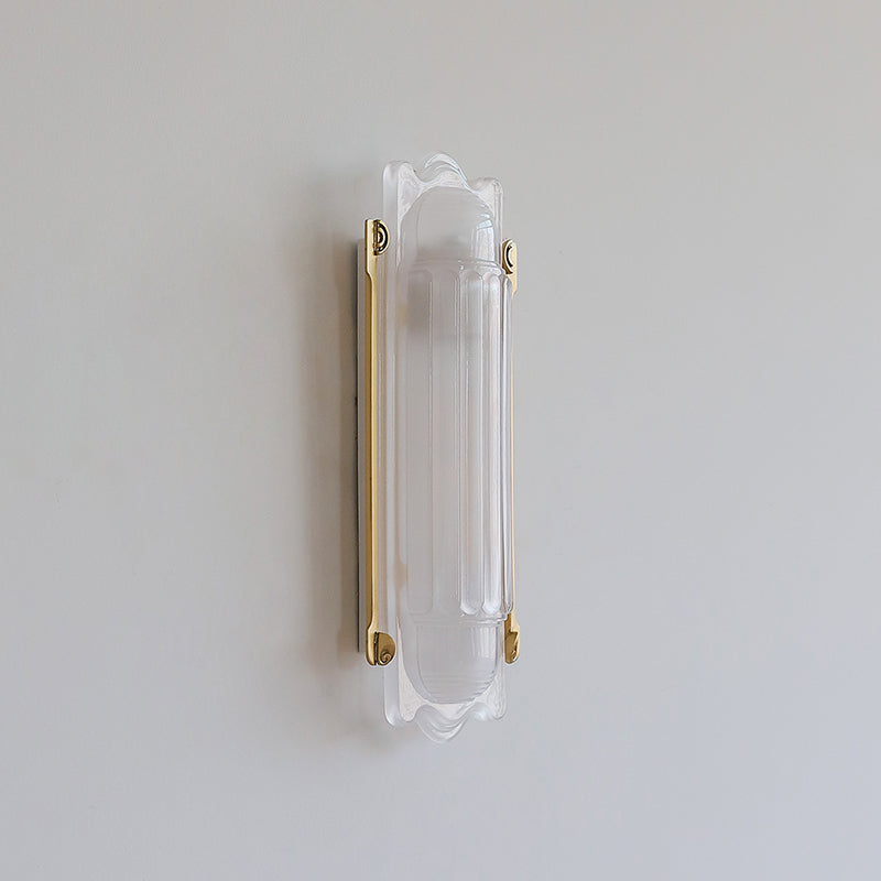 Camille Streamline Brass Glass Wall Sconce