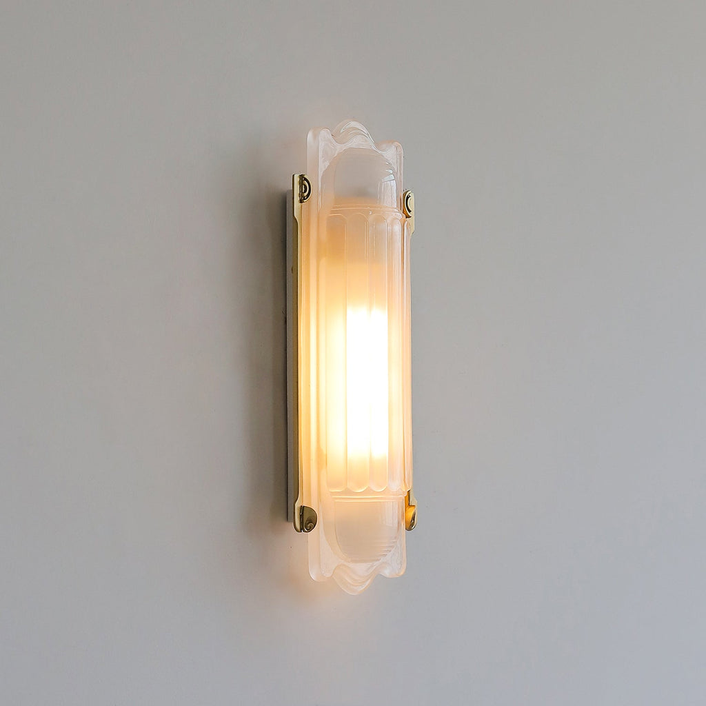 Camille Streamline Brass Glass Wall Sconce