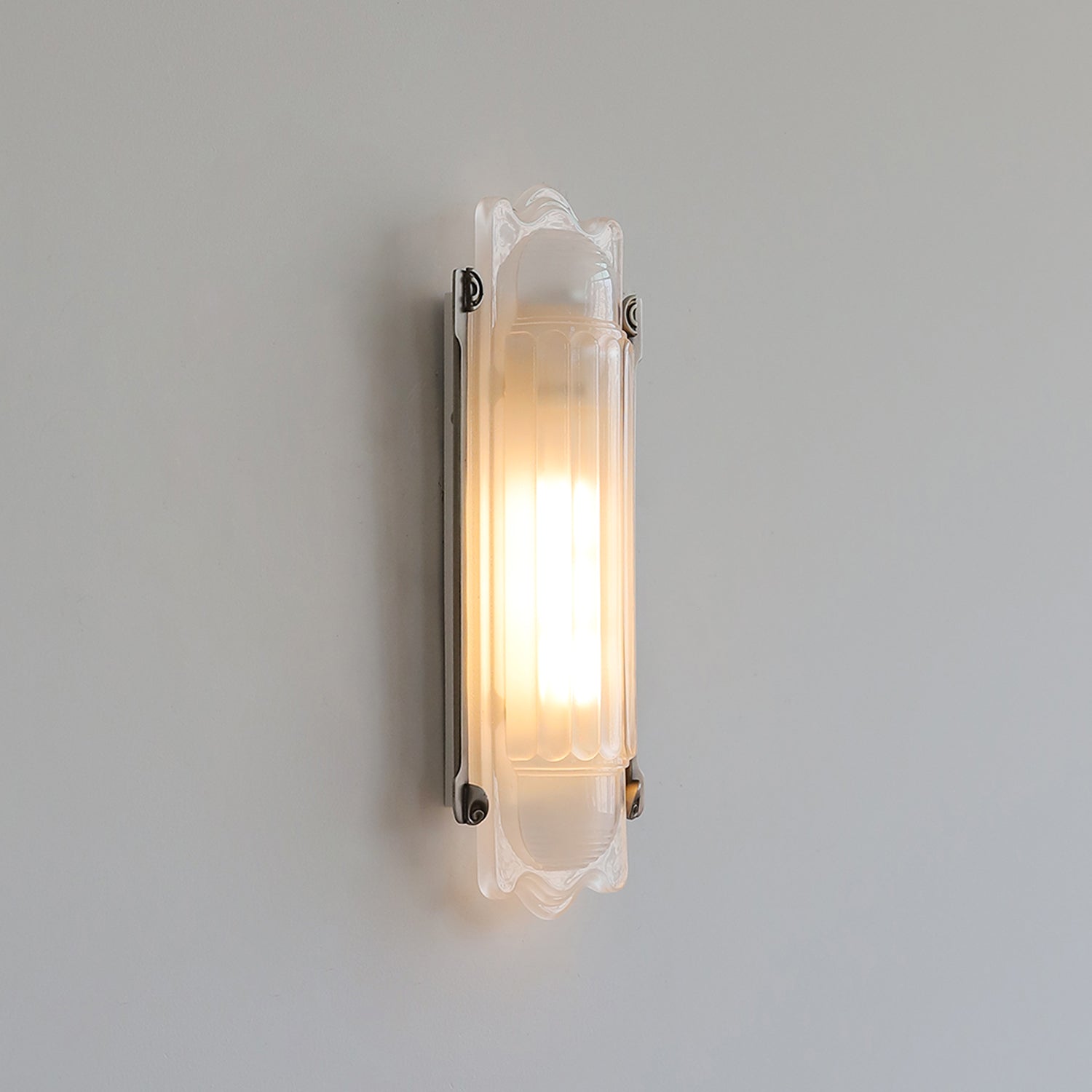 Camille Streamline Brass Glass Wall Sconce