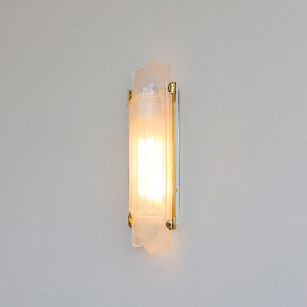 Camille Streamline Brass Glass Wall Sconce