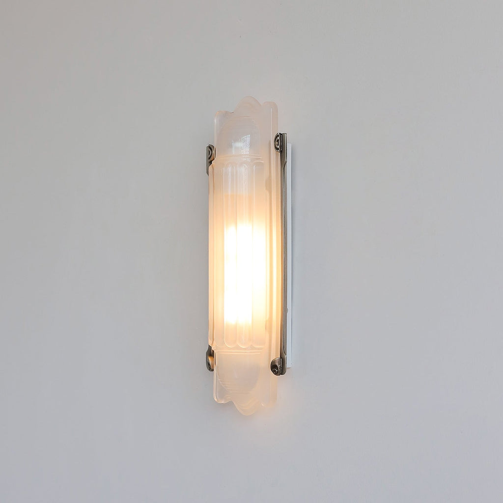 Camille Streamline Brass Glass Wall Sconce