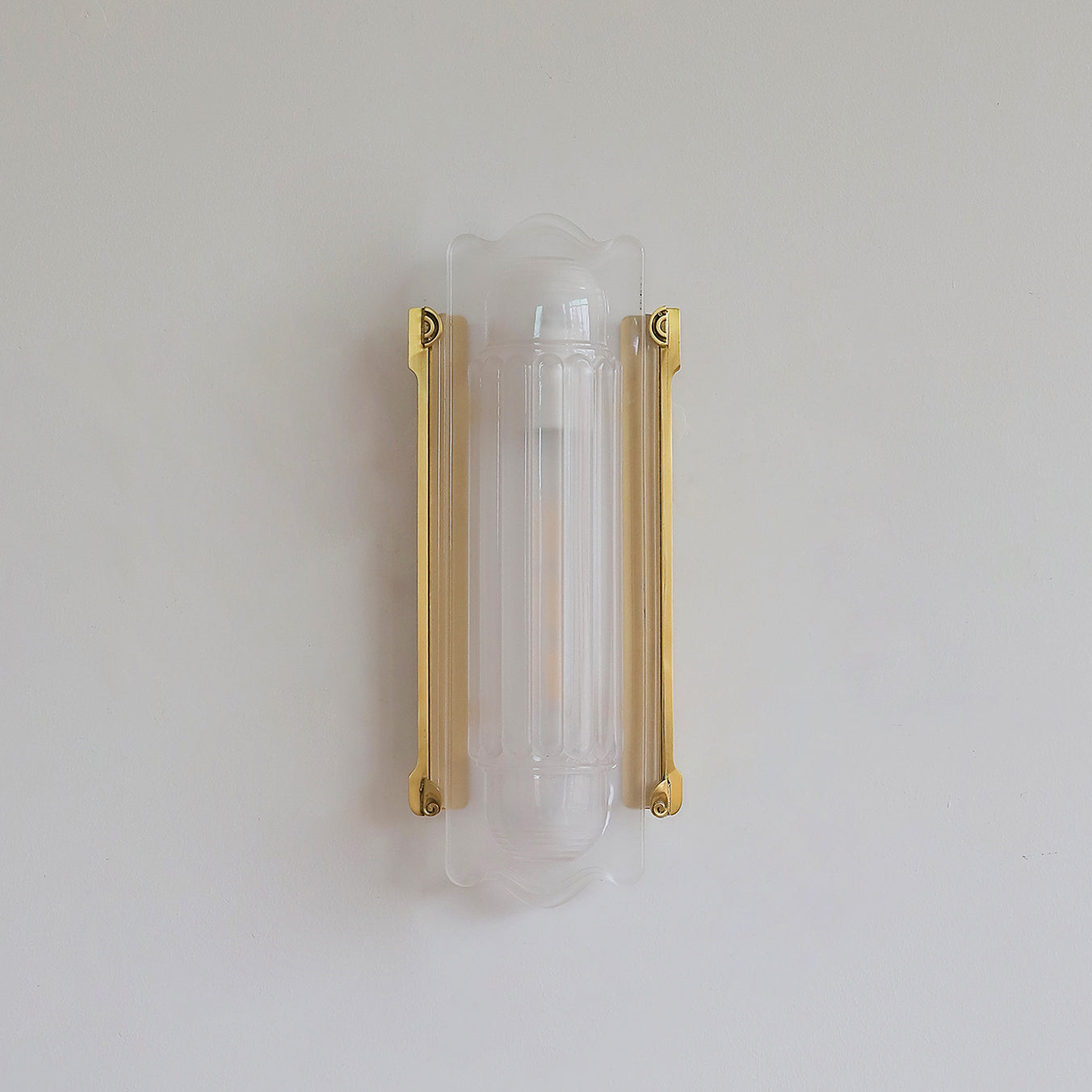 Camille Streamline Brass Glass Wall Sconce