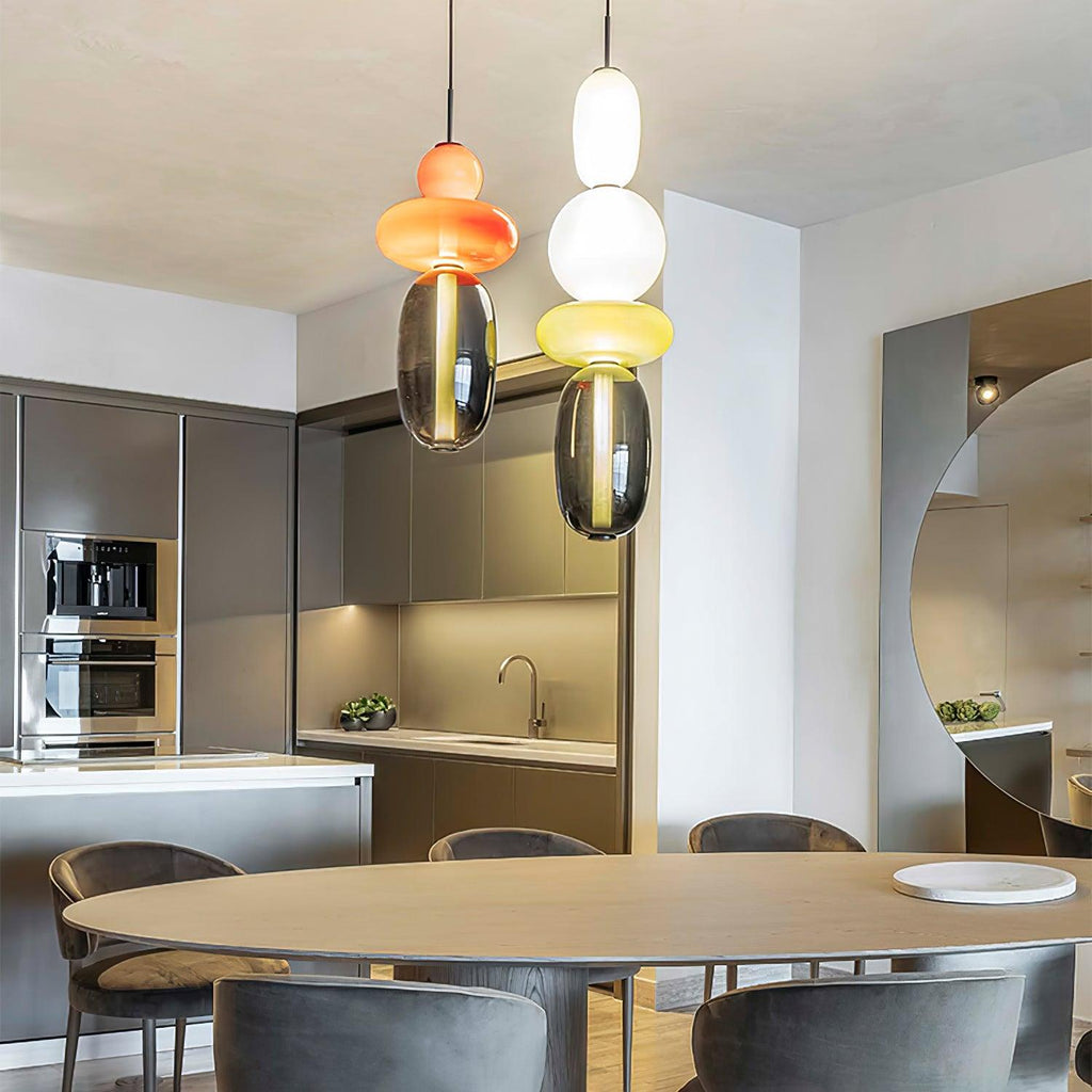 Candied Hand-Blown Glass Pendant Lamp