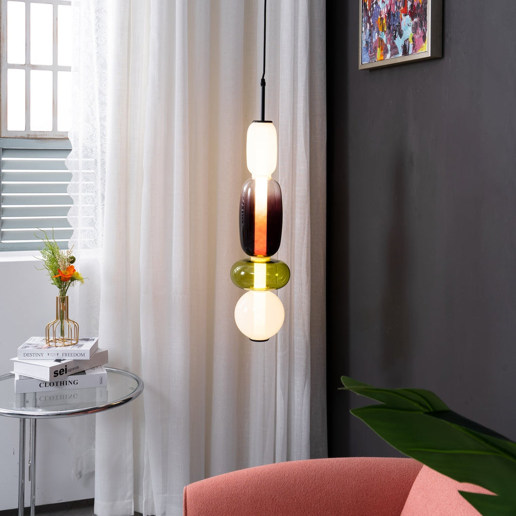 Candied Hand-Blown Glass Pendant Lamp