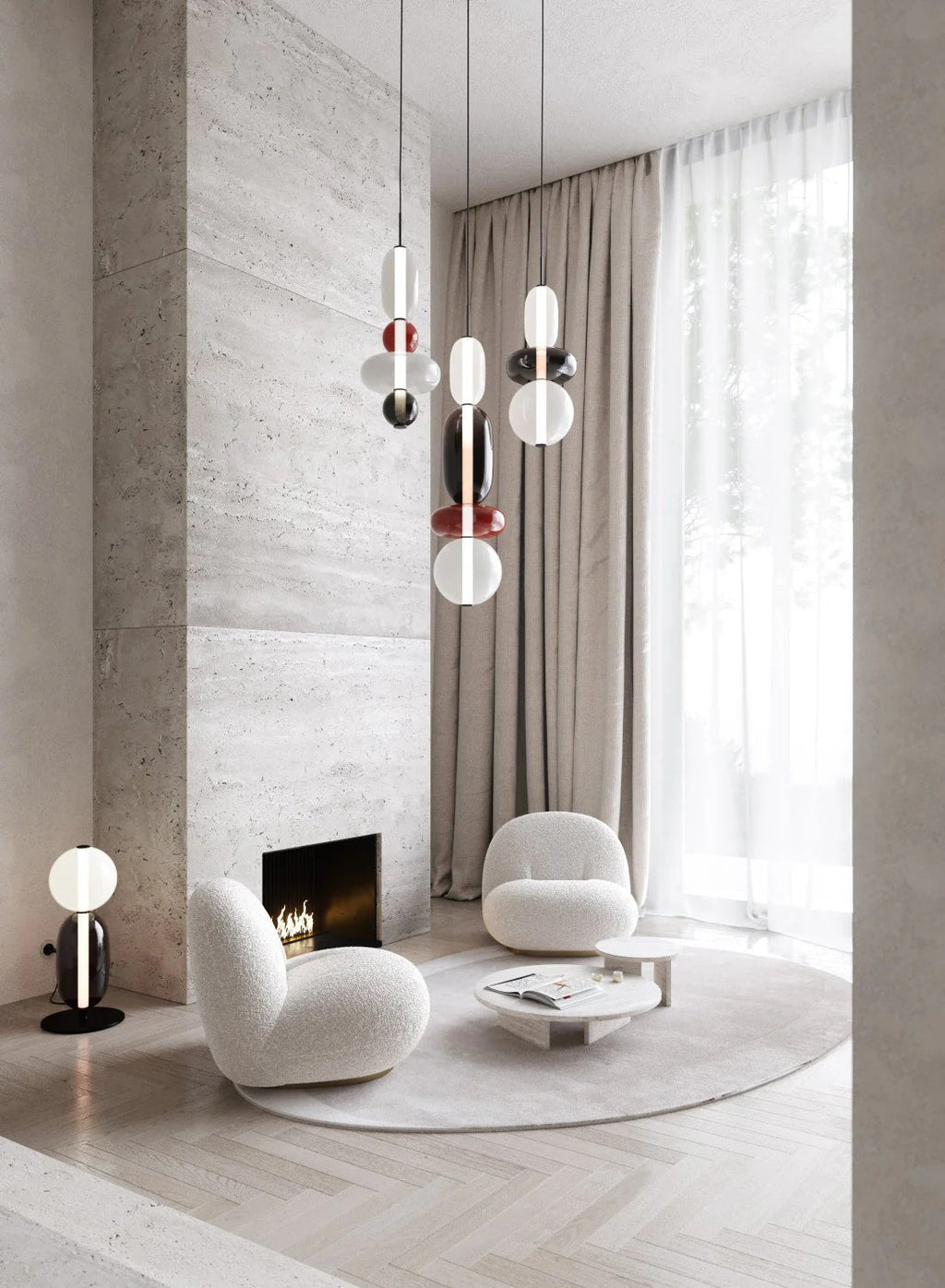 Candied Hand-Blown Glass Pendant Lamp