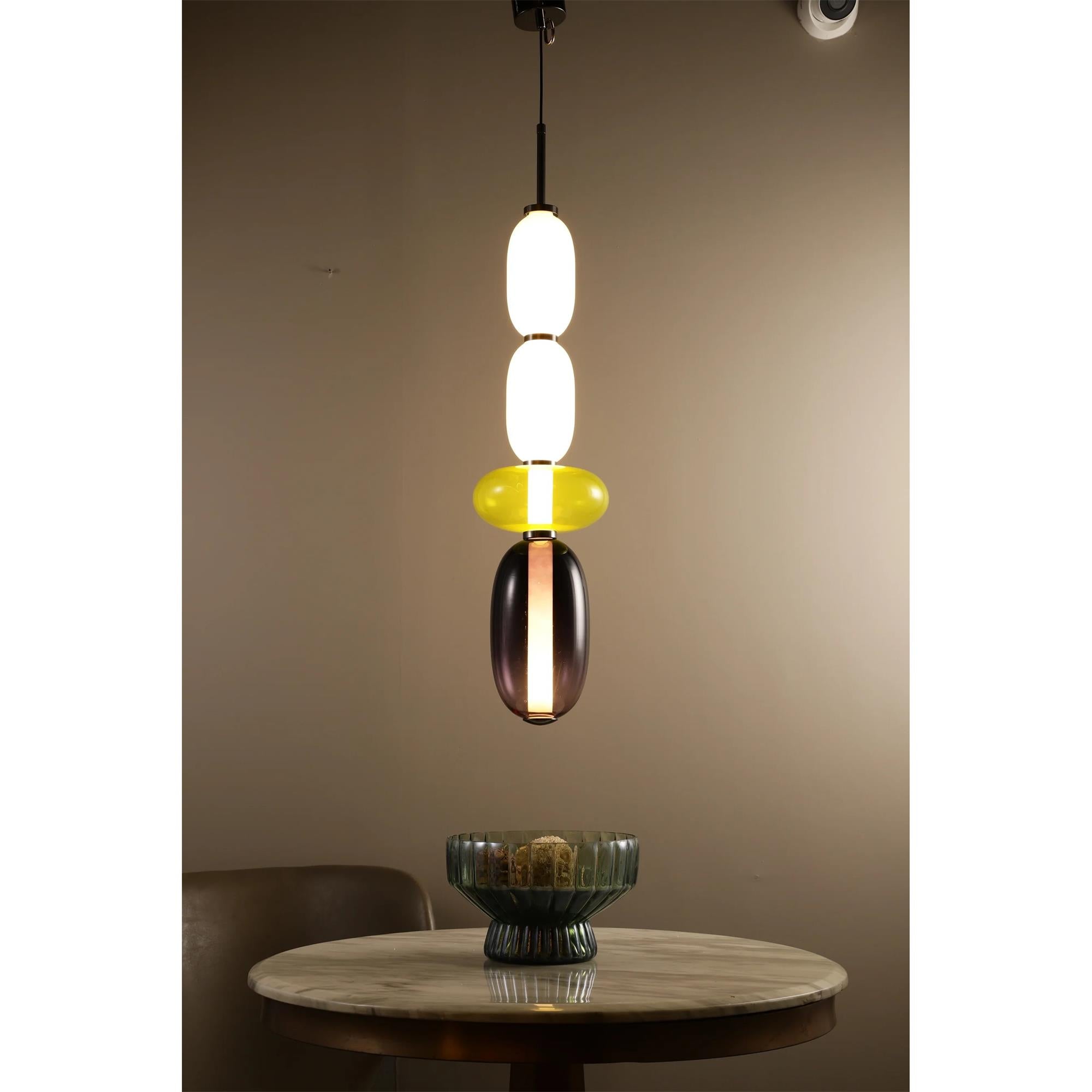 Candied Hand-Blown Glass Pendant Lamp