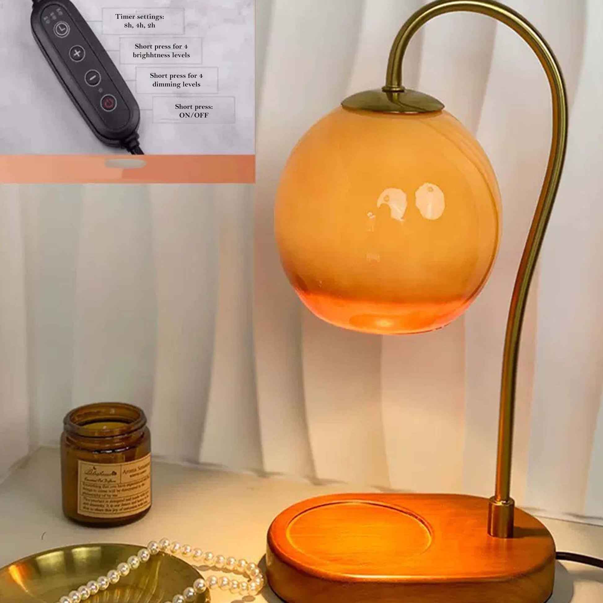 Bela Candle Warmer Lamp | Adjustable Brightness, Flameless Design