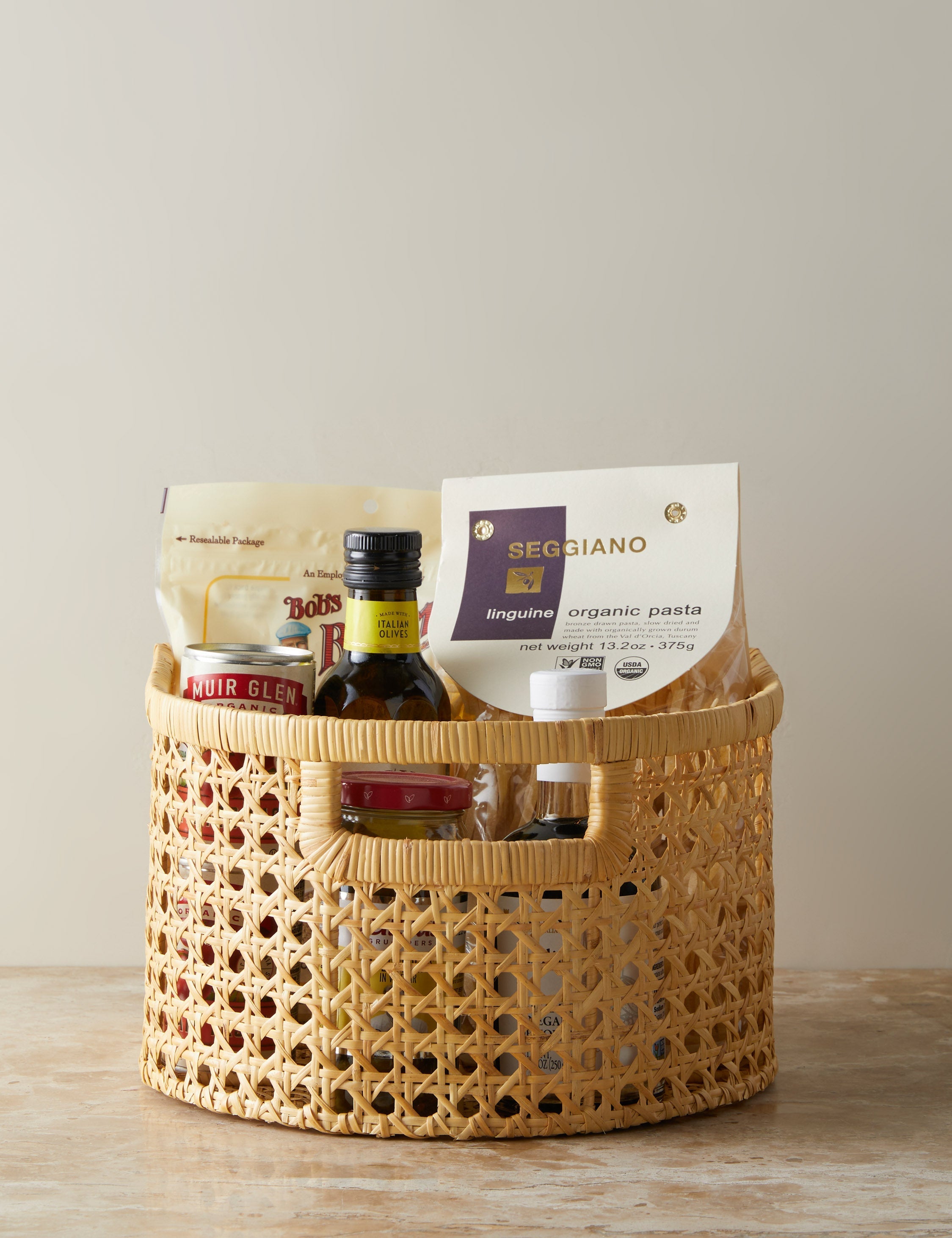 Bela Cane Basket | Flat-Back Design, Front-Facing Handle