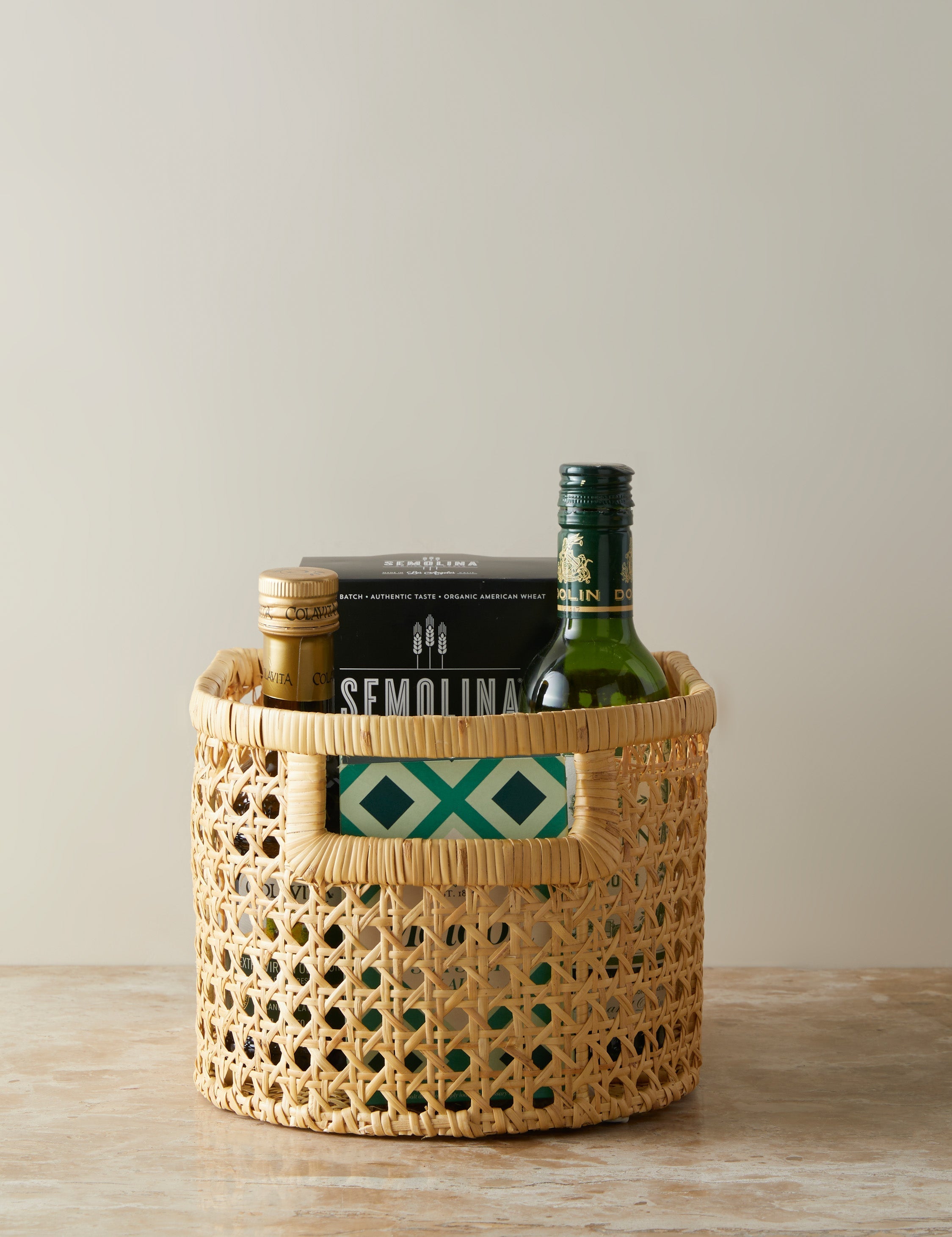 Bela Cane Basket | Flat-Back Design, Front-Facing Handle