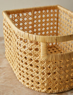 Bela Cane Basket | Flat-Back Design, Front-Facing Handle