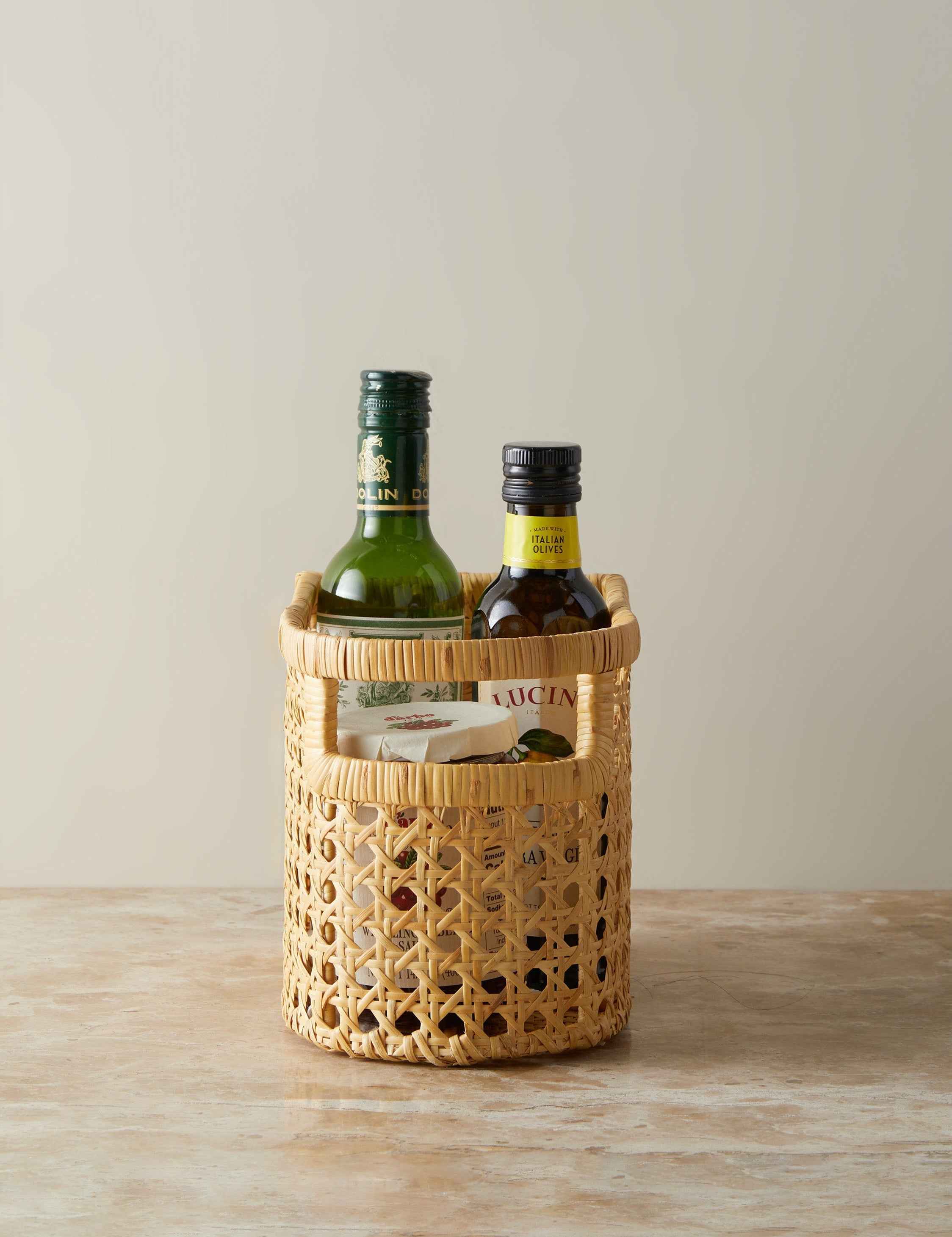 Bela Cane Basket | Flat-Back Design, Front-Facing Handle