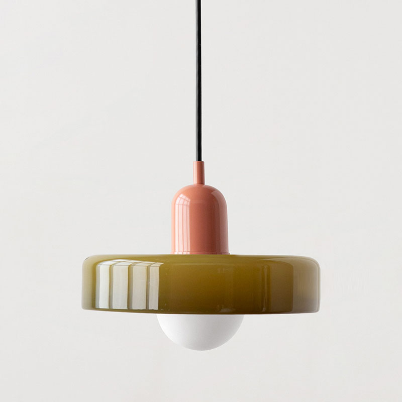 Luna Colored Glass Pendant Light | Adjustable Height, Modern Design
