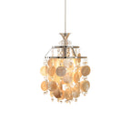 Capezy Tiered Shell and Crystal Pendant Light
