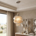 Capezy Tiered Shell and Crystal Pendant Light