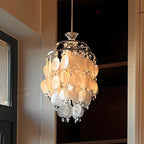 Capezy Tiered Shell and Crystal Pendant Light